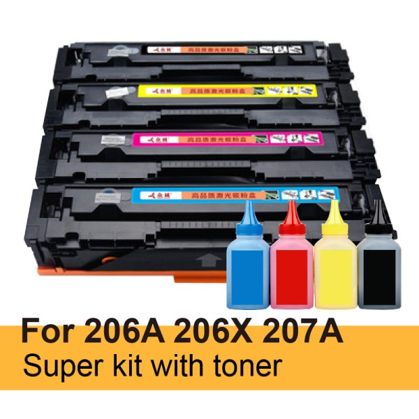 Nuevo De Toner 206A 206X 207A, Nuevo, 4 Colores, Compatible Con HP Laserjet Pro M255 M255Dw M255Nw MFP M282Nw M283Fdw M283Fdn, Sin Chip