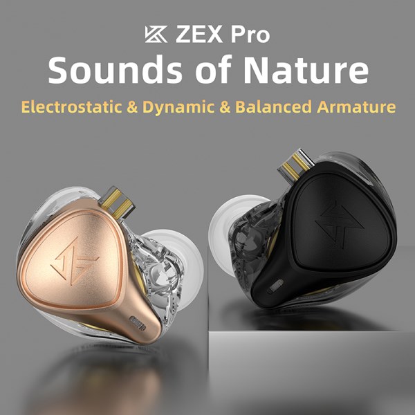 Nuevo ZEX Pro-Auriculares Intrauditivos HIFI Electrostaticos, Dinamicos Y Equilibrados, Con Cable Desmontable, Cancelacion De Ruido, Para Juegos Deportivos