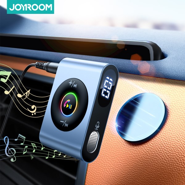 Nuevo De Manos Libres Joyroom Bluetooth 5,3 Adaptador De Coche Receptor De Audio Magnetico Inalambrico Reproductor De MP3 LED 3,5Mm Modulador De Radio AUX