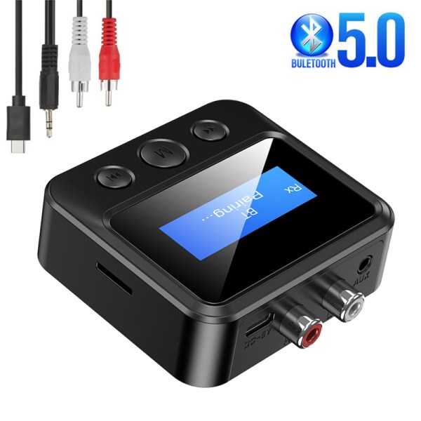 Nuevo De Audio Con Bluetooth 5,0, Receptor Con Pantalla LCD, RCA, 3,5Mm, AUX, USB, Dongle, Adaptador Inalambrico Estereo Para Coche, PC, TV, Auriculares