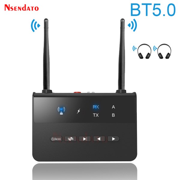 Nuevo Y Transmisor De Audio Inalambrico Con Bluetooth V5.0, Adaptador Aptx LL De Audio Y Musica De 3,5Mm Con Conector AUX Para TV, PC Y Auriculares De Coche, 80M