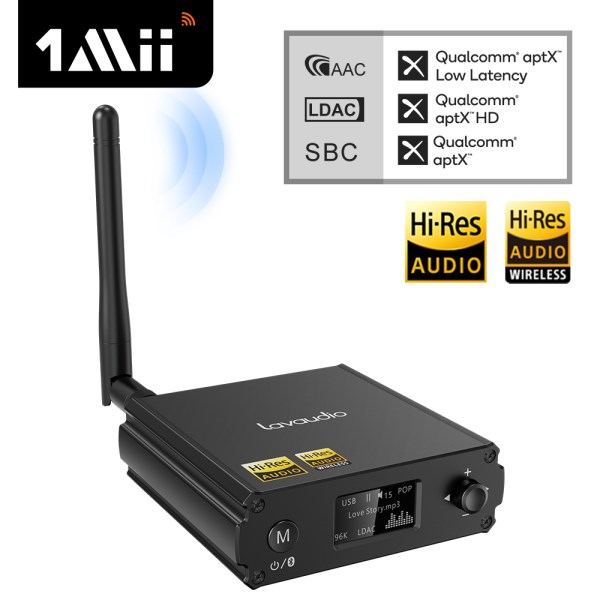 Nuevo DS220-Receptor De Audio HiFi, Adaptador De Audio Bluetooth Aptx HD LDAC Para Amplificador DAC Estereo Domestico Con Pantalla OLED