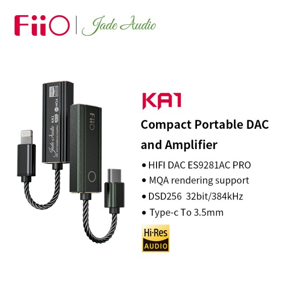 Nuevo JadeAudio-Adaptador De Cable HIFI Para Android, IOS, MAC, Win10, KA1 Typc-Lightning A 3,5Mm Dongle, ES9281AC MQA Pro, DAC DSD256