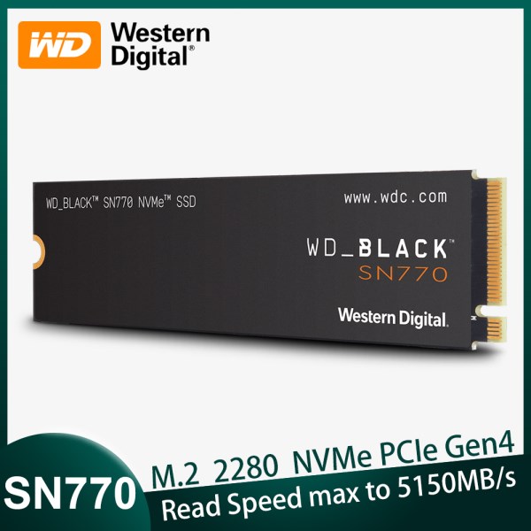 Nuevo Digital WD_BLACK SN770 NVMe SSD 250G 500G 1TB 2TB Gen4 PCIe M.2 2280 3D NAND Unidad Interna De Estado Solido Para PC Portatil