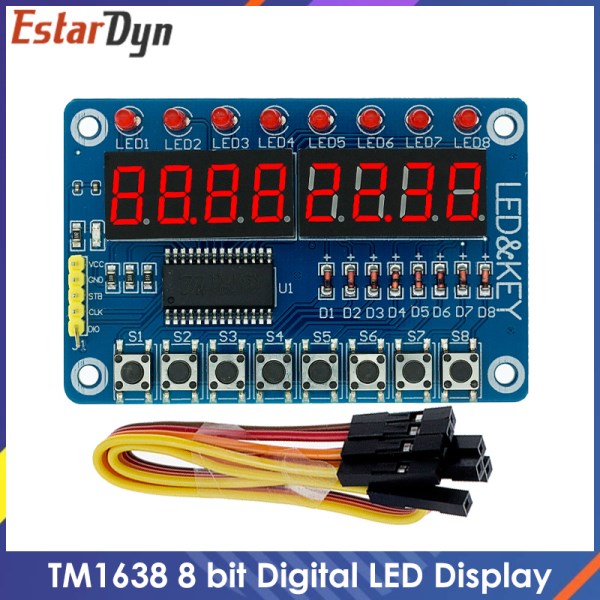 Nuevo De Teclas De Modulo TM1638 Para AVR Arduino, Nuevo Tubo LED Digital De 8 Bits, 8 Bits