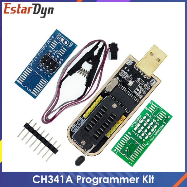 Nuevo Programador USB Para EEPROM, Dispositivo Flash BIOS, CH341A, 24, 25 Series, SOIC8, Clip De Prueba Para EEPROM 93CXX 25CXX24CXX, KIT DIY