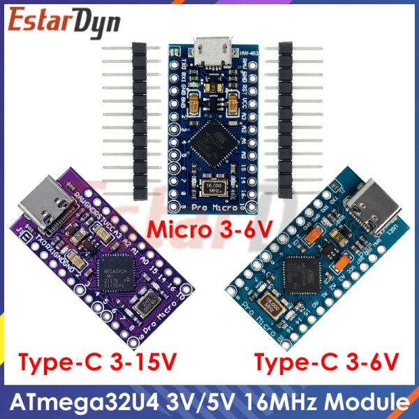 Nuevo ATMEGA32U4 MICROTYPE-C USB 5V 16MHz, Placa Para Controlador Arduino ATMEGA32U4-AUMU Pro-Micro, Reemplazo Para Arduino