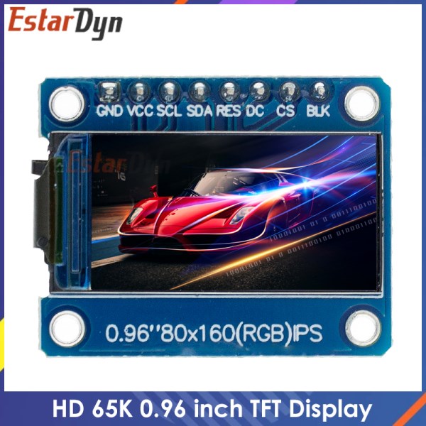 Nuevo TFT HD 65K De 0,96 Pulgadas, Unidad De Pantalla LCD Ips, IC ST7735S, 3,3 V, 160X80, Interfaz SPI Para Arduio, Modulo De Pantalla LCD A Todo Color