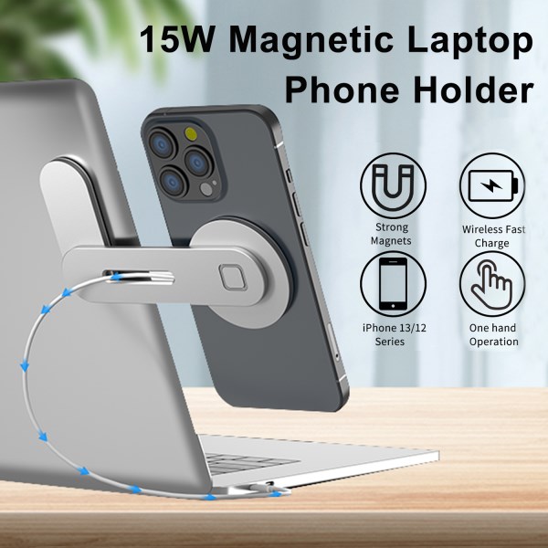 Nuevo Magnetico Para Telefono Portatil Para IPhone 14, 13, 12 Pro Max, Carga Inalambrica, Soporte Plegable, Soporte De Pantalla Para IMac Notebook, 15W