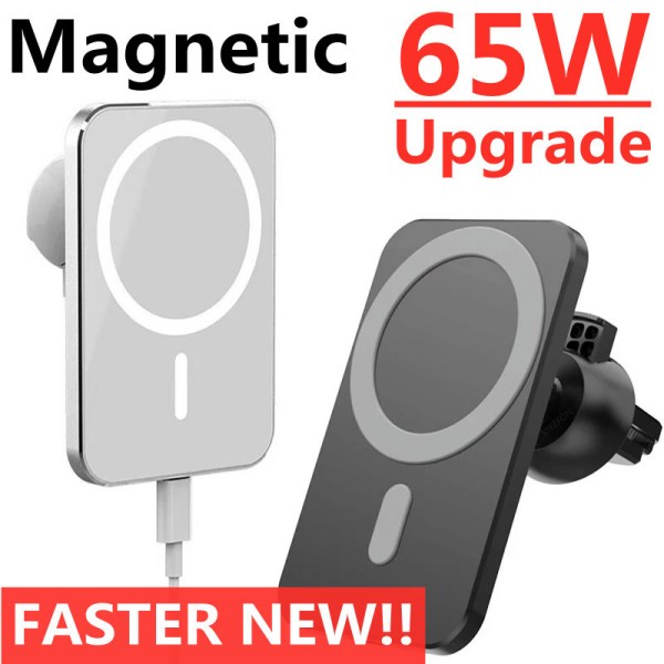 Nuevo Inalambrico Magnetico Para Coche, Estacion De Carga Rapida, 65W, Para Iphone 12, 13, 14, Mini Pro Max, Qi