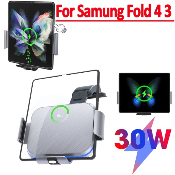Nuevo De Telefono Para Coche Qi De 30W, Compatible Con Samsung Galaxy Z Fold 4313 Pro Max1112 SeriesGoogle Pixel 6 S22 UltraS21