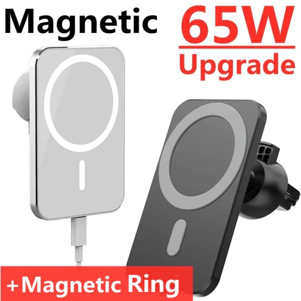 Nuevo Inalambrico Magnetico QI Para Coche, Soporte De Telefono De 65W Para Macsafe IPhone 12 13 14 Pro Max, Mini Ventilacion De Aire, Carga Rapida