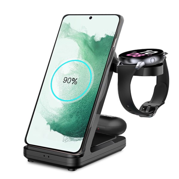 Nuevo Inalambrico 3 En 1 Para Galaxy Watch 5 5 Pro, Carga Inalambrica Rapida QI De 15W Para Telefono Samsung Y Cargadores De Reloj, Soporte