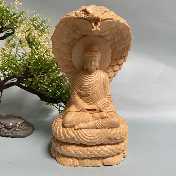 Nuevo Inmortal De Piton Tathagata O Buda, Tallado En Madera Maciza, Estatua De Feng Shui, Tallado A Mano, Creativa, Decoracion Del Hogar